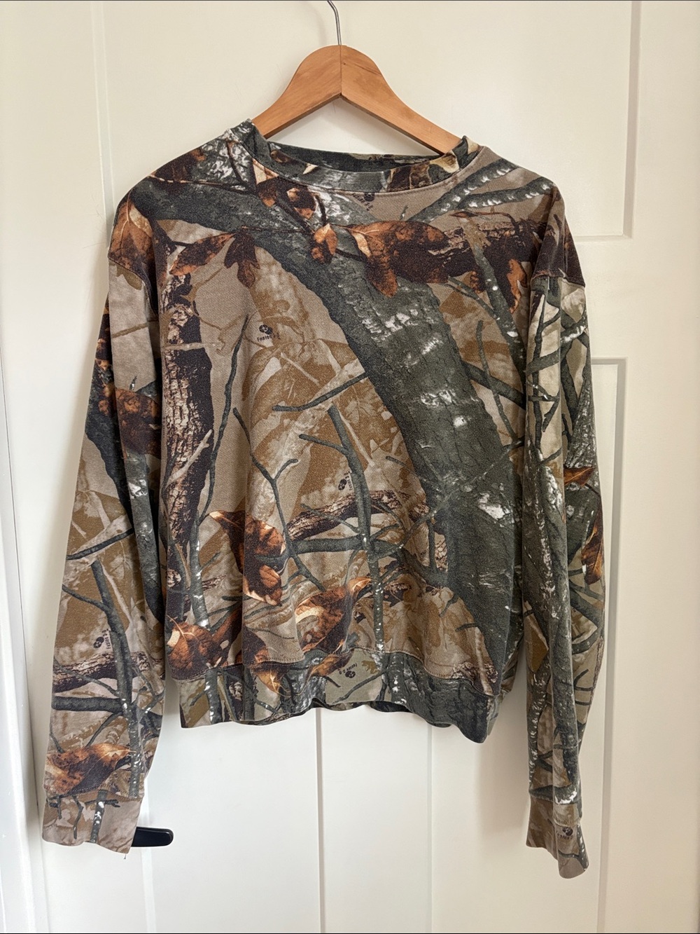 VTG Men's Camo Crewneck Sweater - Brown/Green
